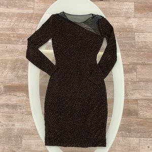 Black & Gold Mini Dress